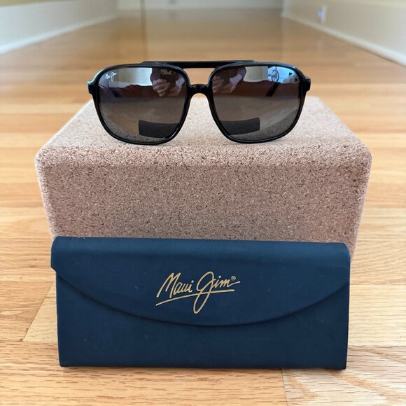 Rare MAUI JIM SILVERSWORD/701/11T Aviator Sunglasses Made In Italy - Picture 1 of 14